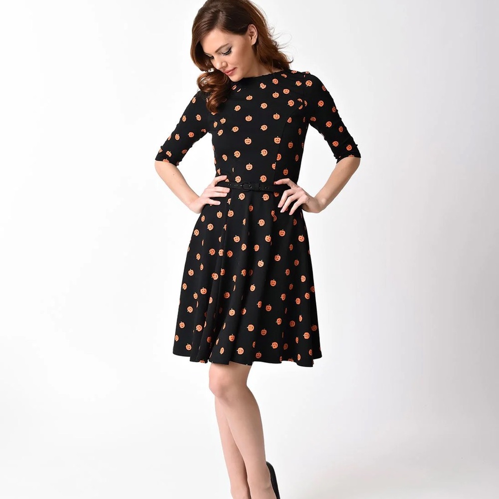 Unique Vintage Pumpkin Dress
